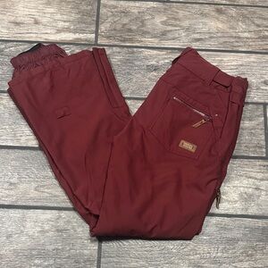 Women’s Roxy flare dryflight maroon size lg Snow Pants